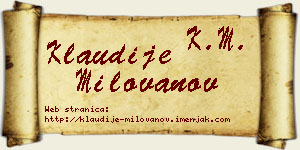 Klaudije Milovanov vizit kartica